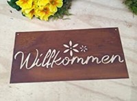 Spruchtafel 40X20 Cm Aus Metall In Edelrost Rostschild Garten Deko Rost Haus