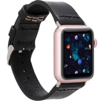 Burkley für Apple Watch Vintage Büffel Leder Armband Smartwatch Armband - IW036M