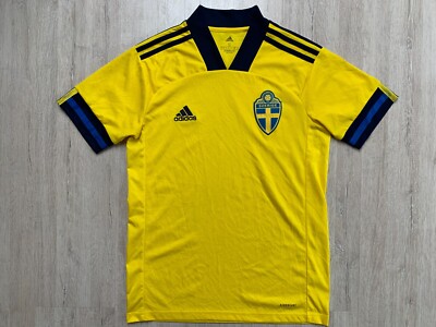 2020 2021 Home Schweden Fußball Trikot Football Sweden Jersey Shirt Adidas S