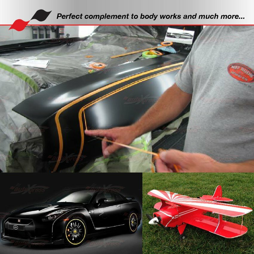 3/8 Roll Vinyl Pinstriping Pin Stripe Solid Line Car Tape Decal Sticker 9mm RED - Foto 5