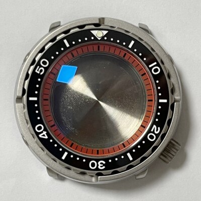 46.5mm Titanium Watch Cases Fit for NH35/36 Movement Multi-colored Chapter Rings