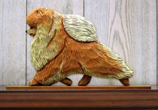 Pomeranian Sign Plaque Wall Decor Orange
