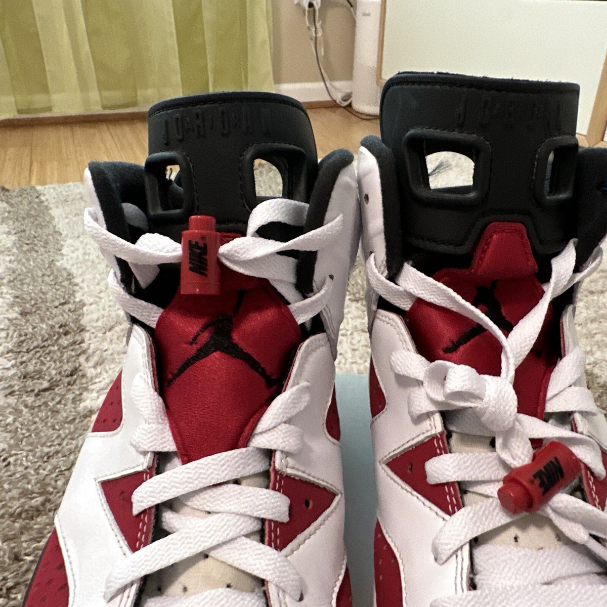2021 NIKE AIR JORDAN 6 RETRO WHITE CARMINE RED BLACK INFRARED Rep