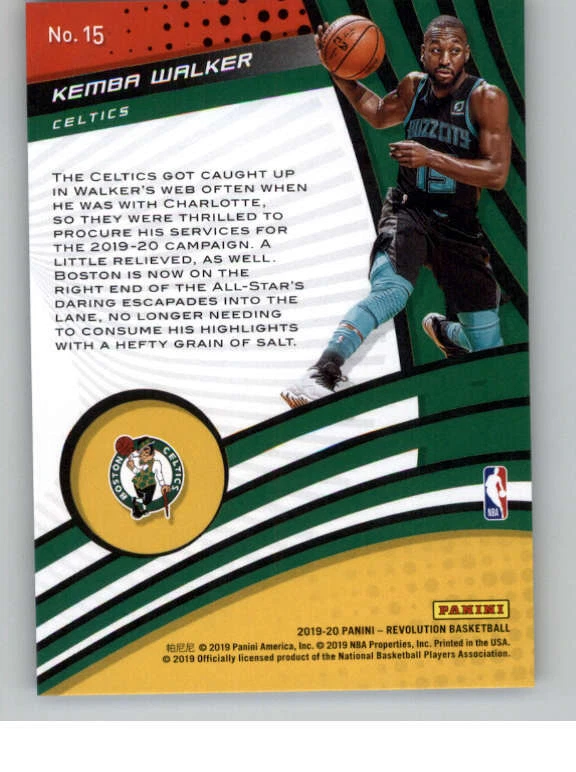 2019-20 Panini Revolution Vortex #15 Kemba Walker (ref 136467) - Image 2 of 2