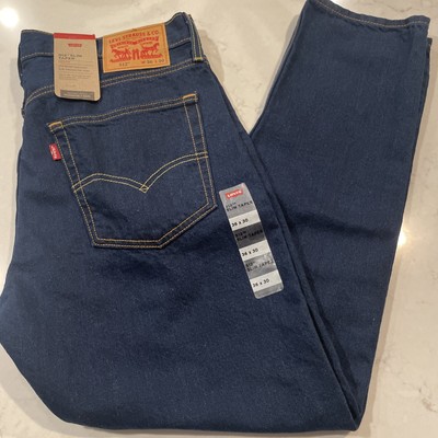 New LEVI'S 512 Slim Taper Size 36 x 30 Blue Slim Though Thigh Jeans NWT