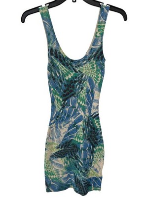 abstract print bodycon dress PrettyLittleThing Women's Snake Print Double Layer Slinky Twist Bodycon Dress