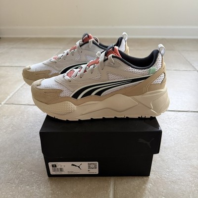 Puma RS-X Efekt Premium Mens Sneakers, Sz 9, White-Feather Grey, Deadstock, Rare