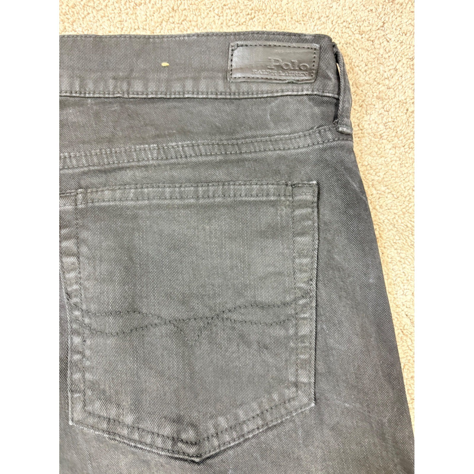 Polo Ralph Lauren The Tompkins Skinny Jeans Black Lace Up Detail Mens 31x28 thumbnail 13