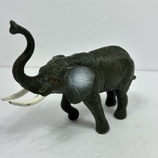 Toy Elephant Figurine Gray Figure Zoo Safari Animal Hard Plastic Wildlife 9 Inch