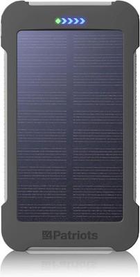 4Patriots CX 8000mah Portable Solar External Battery Pack with 3 USB Ports,