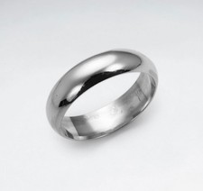 NEW 925 Sterling Silver Comfort Band Ring Size 9, 6 mm Domed Polished Unisex