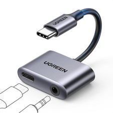 USB C to 3.5mm Audio and Charger Adapter 2 in 1 Type C Aux...