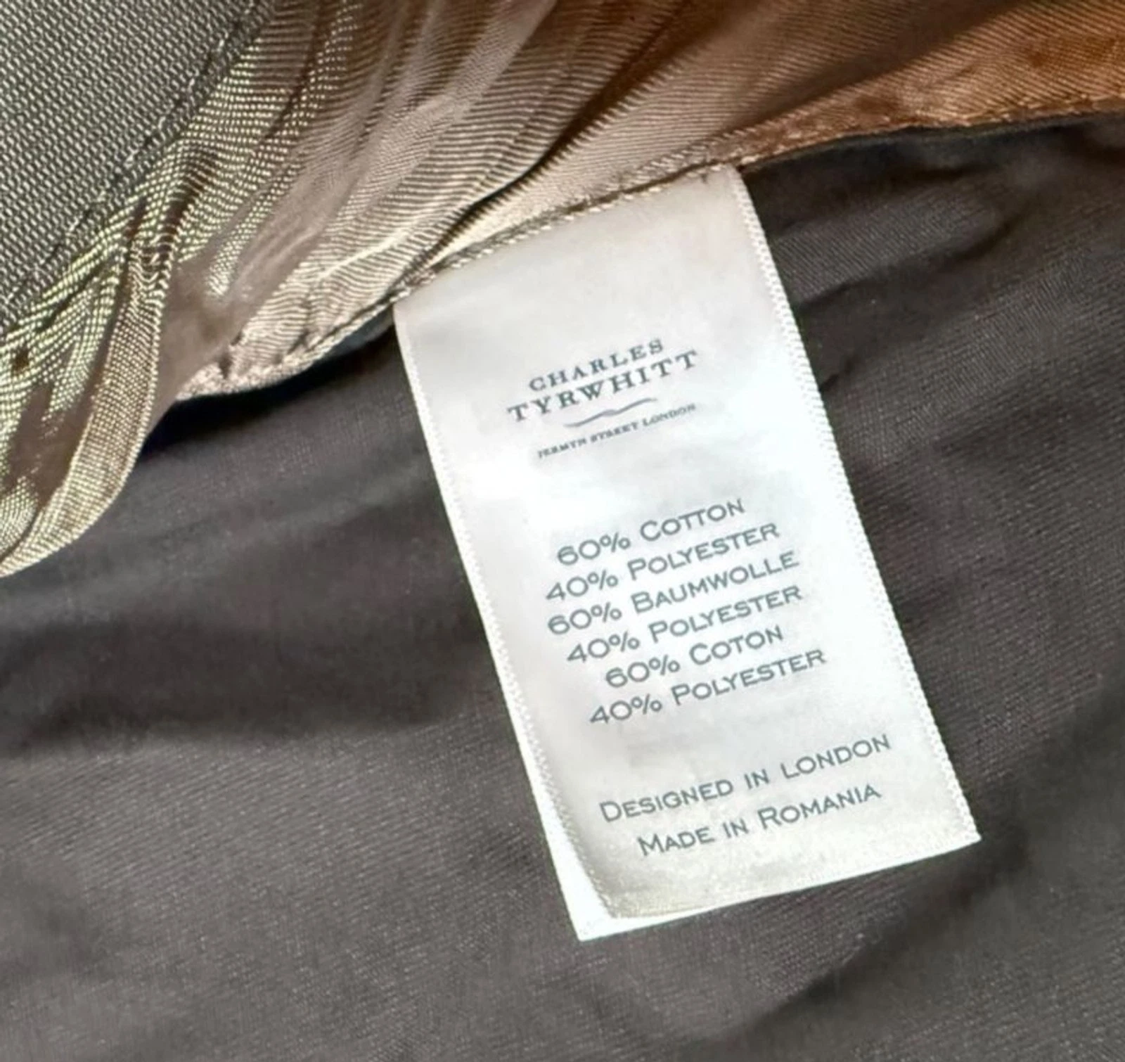 Charles Tyrwhitt Field Jacket Mens Size Large Cotton Blend Utility Coat Casual - product detail image 8