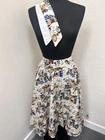 Day of the dead rockabilly cotton swing skirt 12 14 & bow gothic alternative NUN