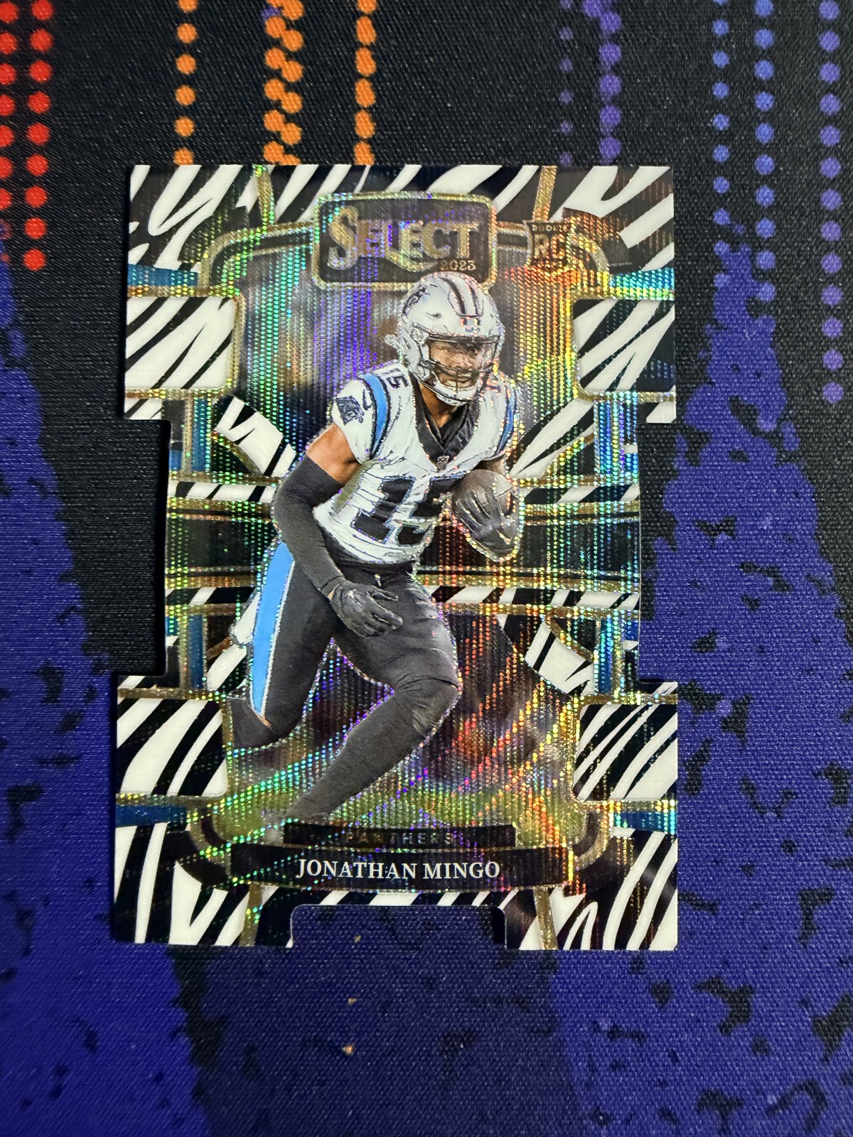2023 Panini Select - Concourse Jonathan Mingo #16 Zebra Prizm Die-Cut (RC)