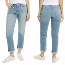 Hudson Crop Jeans Daniella size 28* Blair High Rise Straight Light Wash Cuffed