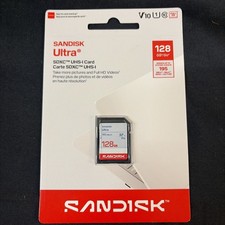 SANDISK 128GB Ultra SDHC UHS-I Card and SDXC UHS-I Card - Up to 195MB/s Read Spe