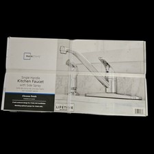 Mainstays Kitchen Faucet Chrome Single Handle Pull Out Sprayer New