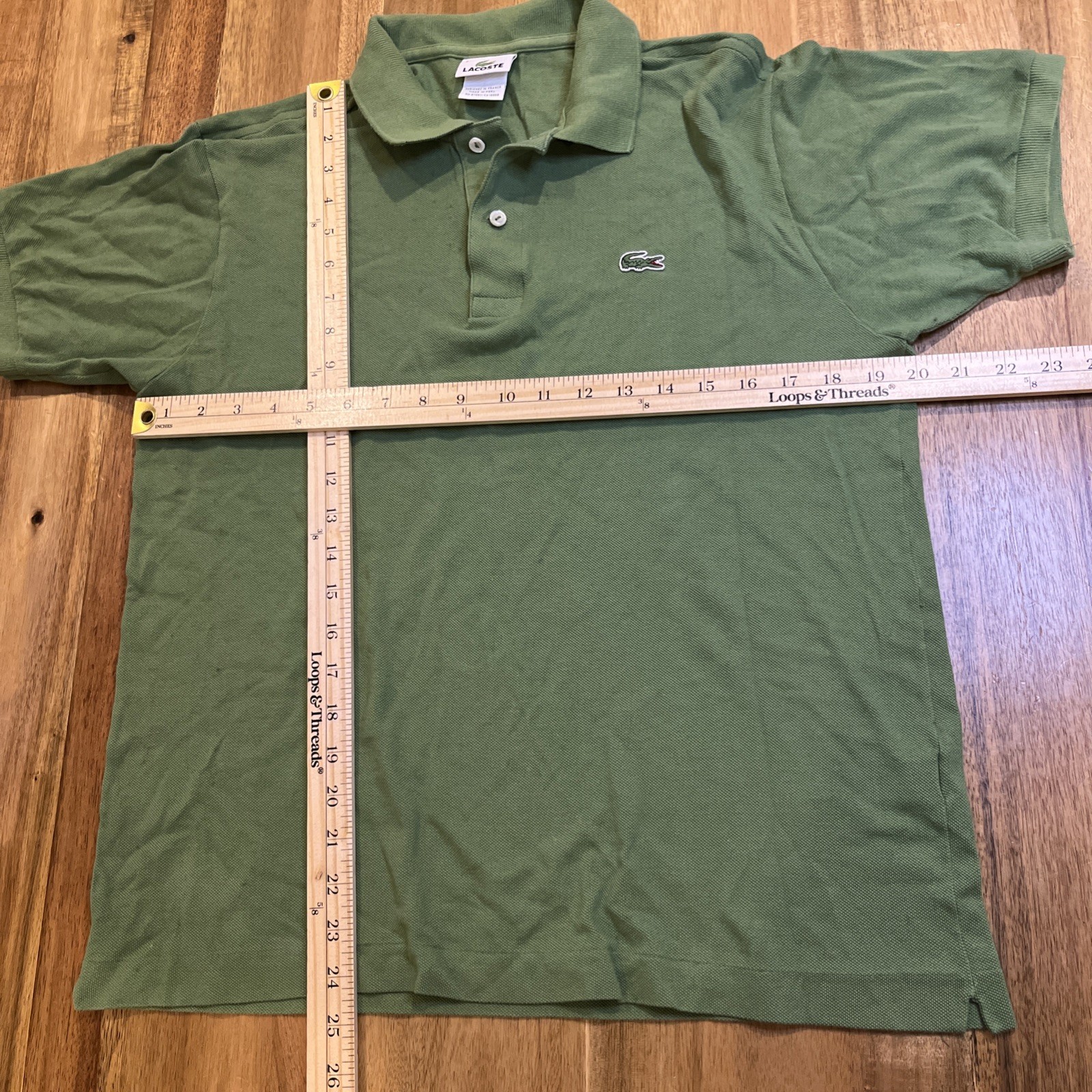 Lacoste Medium (Size 4) Green Polo shirt Designed In France Academia Preppy EUC thumbnail 5