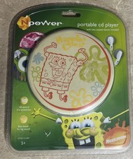 Sealed SpongeBob SquarePants Portable CD Player 2008 Bass Boost Walkman read