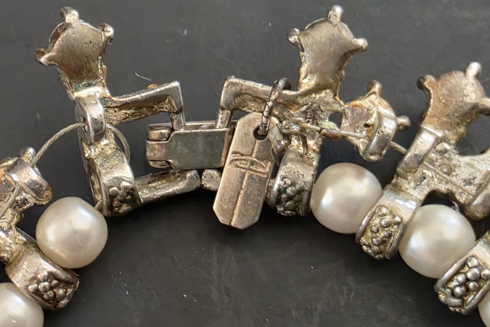 Signed Statement Necklace Deco Style  Rhinestones… - image 3