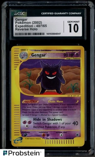 2002 Pokemon Expedtion Reverse Holo #48/165 Gengar CGC 10 GEM MINT