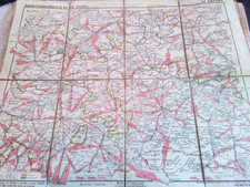 Alte  Straßenkarte Rad und Autofahrer  -Erfurt