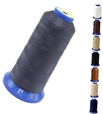 Bonded Nylon Thread for Sewing-Heavy Duty Nylon Thread for Leather, Dark Grey
