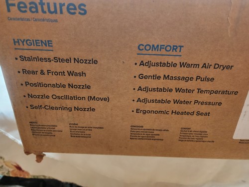 NUEVO Brondell - Asiento Bidé ALARGADO SE400 con Secador de Aire Blanco Nuevo - Imagen 3 de 10