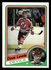 1984-85 Topps Dave Lewis #87 - New Jersey Devils - NM+
