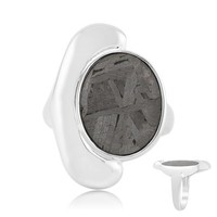 Cavill Ring Oval Meteorit 925 Sterling Silber 2,58Ct Herren Schmuck