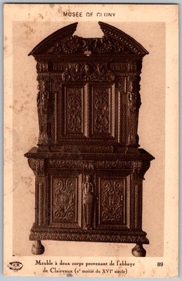 Antique Postcard Clairvaux Abbey Cabinet Musee DE Cluny, Fr 1920s