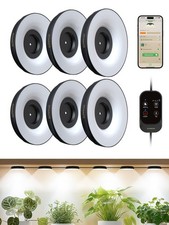6-in-1 Linkable LED 48W Grow Light Full Spectrum for Indoor Plants Auto Timer