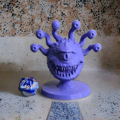 Beholder   DnD Enemy 3D Printed Purple Unpainted Figure TTRPG TTDnD TT Gaming