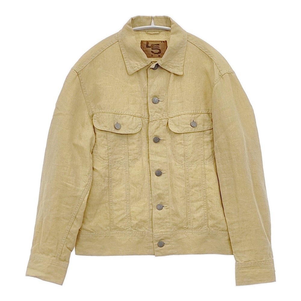 45R/45rpm Linen 908G jacket, size 2 Denim Jacket yellow 6-0329M 45R/45rpm Linen 908G jacket, size 2 Denim Jacket yellow 6-0329M