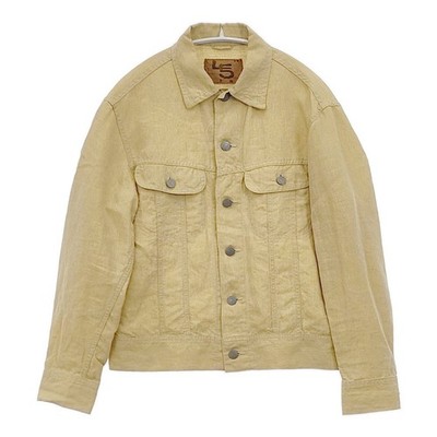 45R サイズ2 デニムジャケット 45R/45rpm Linen 908G jacket, size 2 Denim Jacket yellow 6-0329M