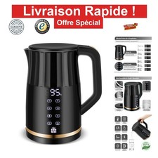 Bouilloire électrique 1,7 L inox température réglable affichage LED