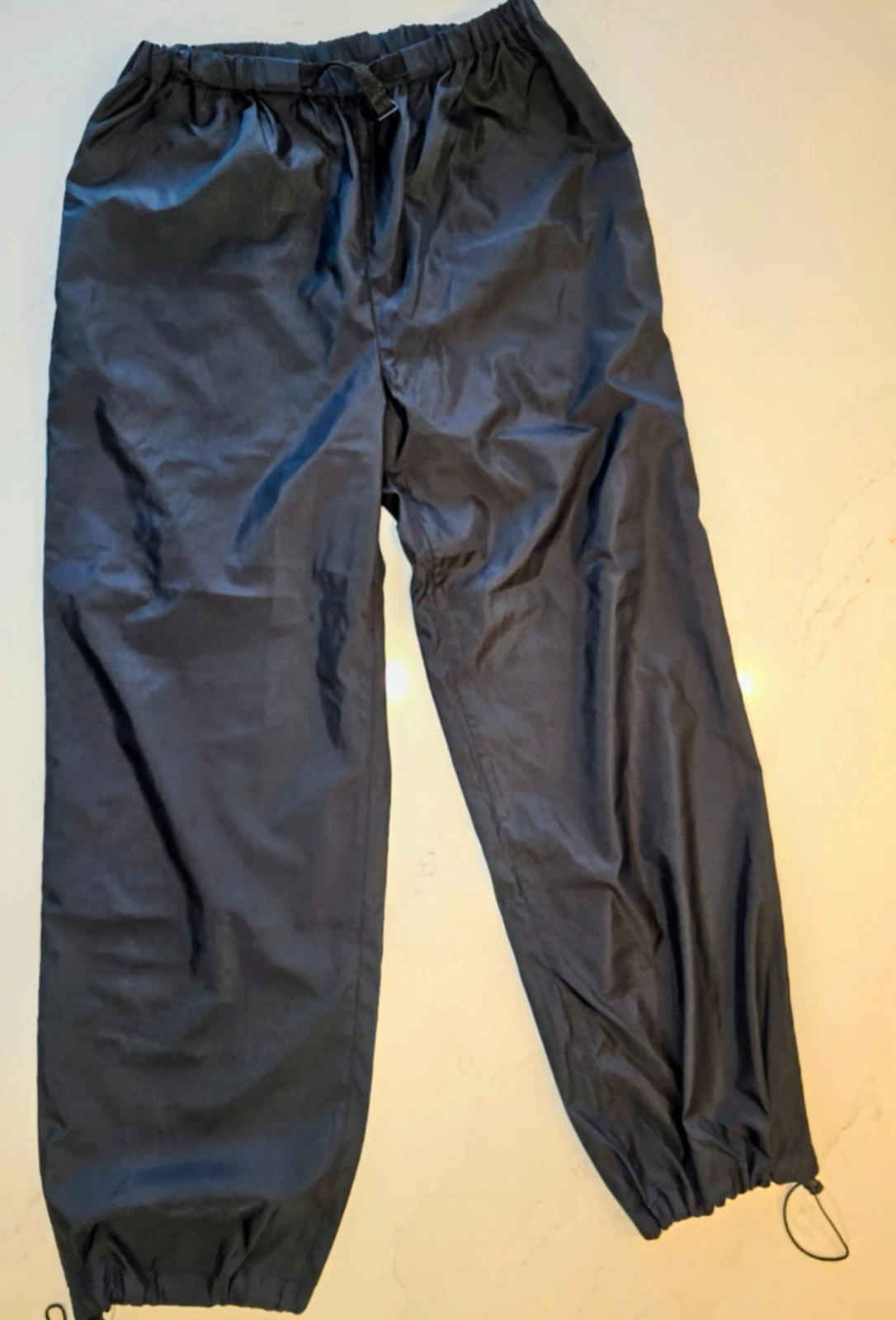 Vintage Gap Pants Men Medium Black Windbreaker Rave Skater Y2K Elastic Waist