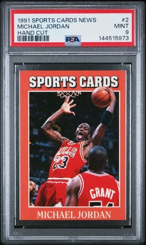 144515973 Michael Jordan 1991 Sports Cards News #2 PSA 9