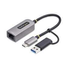 StarTech.com USB-C to Ethernet Adapter with USB-A Dongle 10/100/1000Mbps USB 3.0