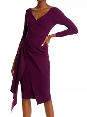 $750 NWT Chiara Boni La Petite Robe Ellia Draped Sheath Dress Size 6