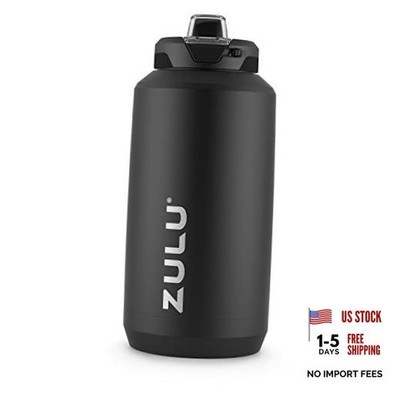 ZULU Goals Vacuum Insulated Large Capacity Stainless Steel Water Black 64oz