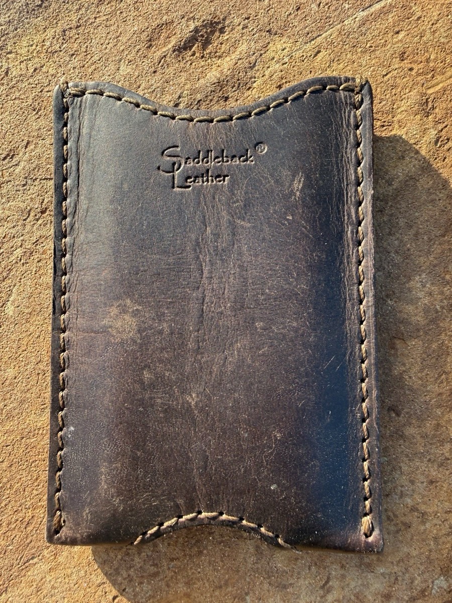 saddleback card sleeve Dave's Deals Slim Leather Business Card Holder
