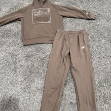 New Balance Brown Hoodie and Sweatpants Set
