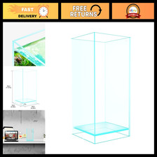 2 Gal Nano Rimless Aquarium Low Iron Glass Fish Tank - Ultra-White Translucent