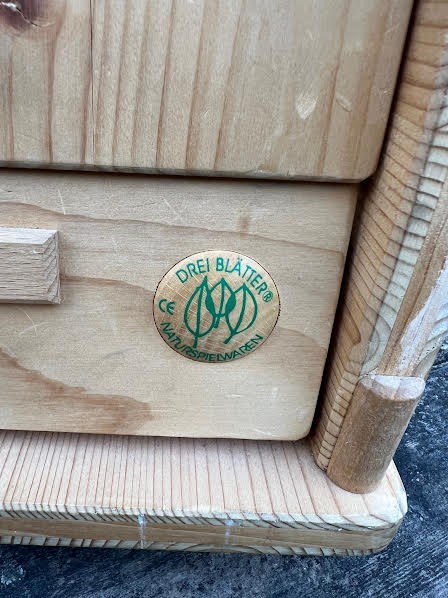 vintage Drei Blatter GERMANY Wooden Camper Van Doll 22" long Hand Crafted