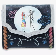 Disney The Nightmare Before Christmas Jack Sally Western Patterned Wallet NWT
