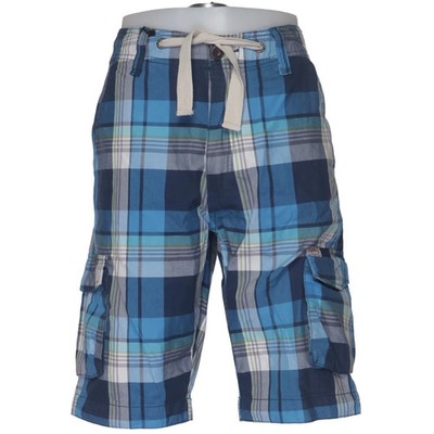 Die Sel Co, Cargo Shorts, Größe: 30, Blau/Weiß/Grau, Baumwolle, Karo #CBB