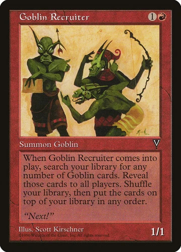 Goblin Recruiter Visions HP MTG