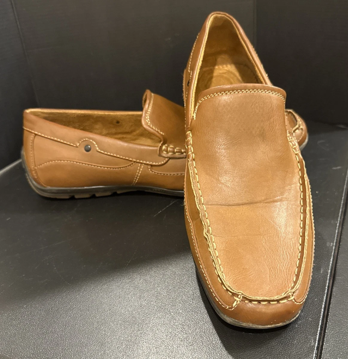 STEVE MADDEN Mens Size 11 Brown Color Leather Upper Office Career Steve Madden Leather Upper Brown Casual Shoes for Men for  main image 4